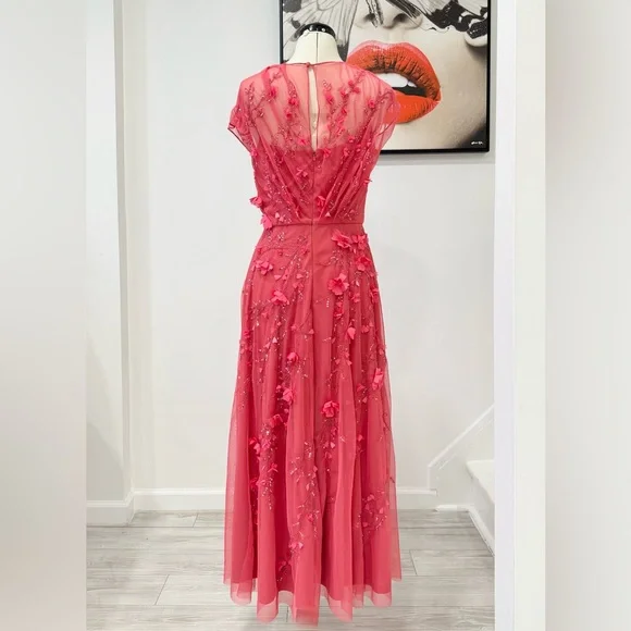 theia leona sequin embellished midi dress Theia Leona Sequin-Embellished Midi-Dress